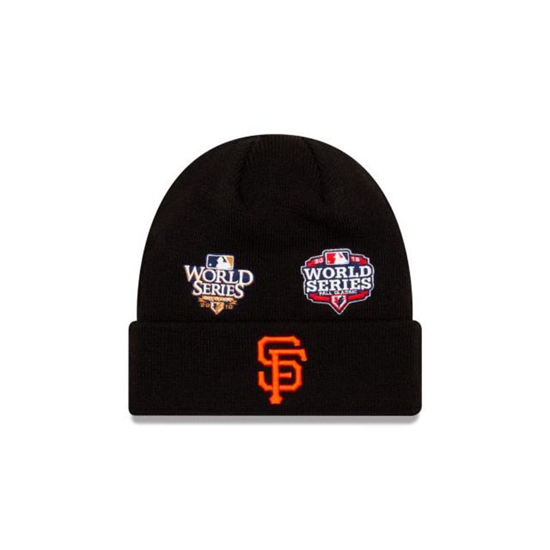 MLB San Francisco Giants World Series Patch Cuff Knit (FZR3961) - Black New Era Beanies